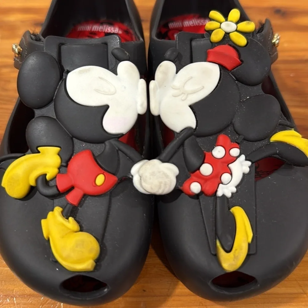 Mini Melissa Ultragirl Disney Mary Jane Flats Mickey Minnie Mouse Kissing